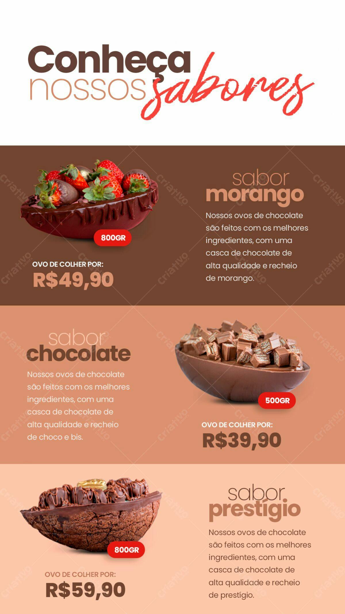 Flyer Ovos de Páscoa PSD Editável
