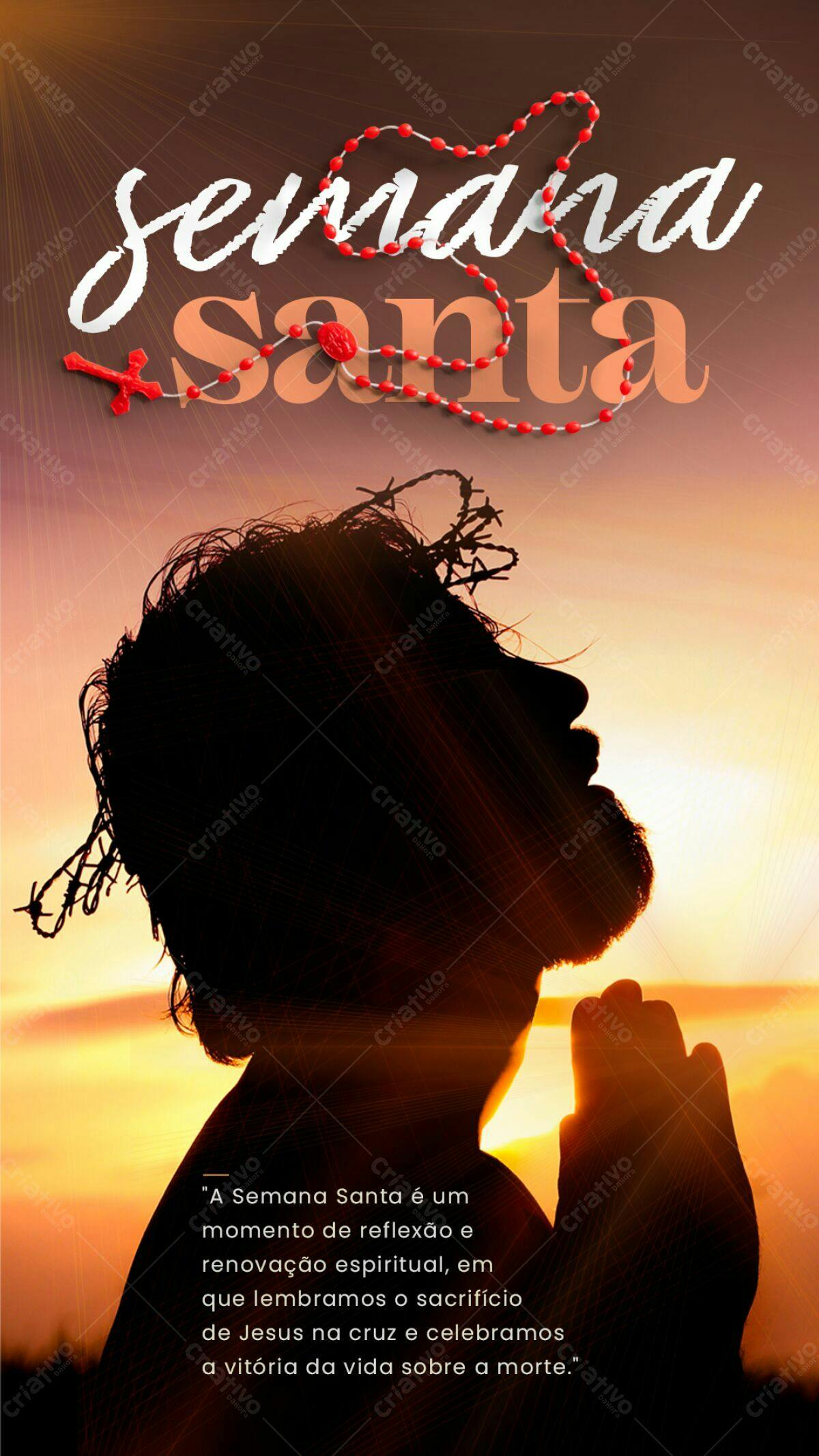 Flyer Semana Santa PSD Editável