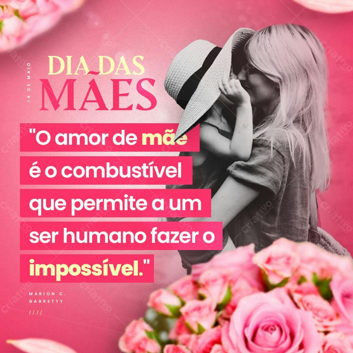 Post para Dia das Mães PSD Editável