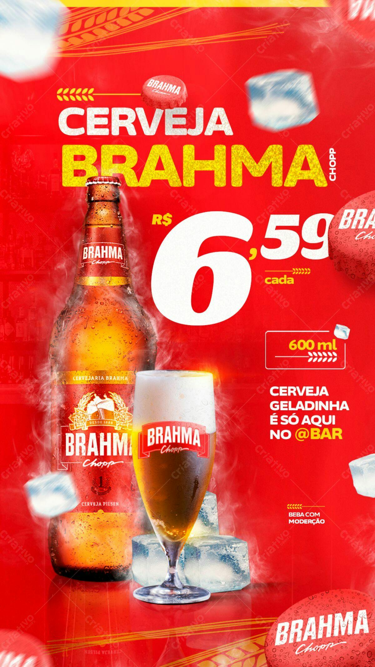 Flyer Promoção Cerveja Brahma PSD Editável