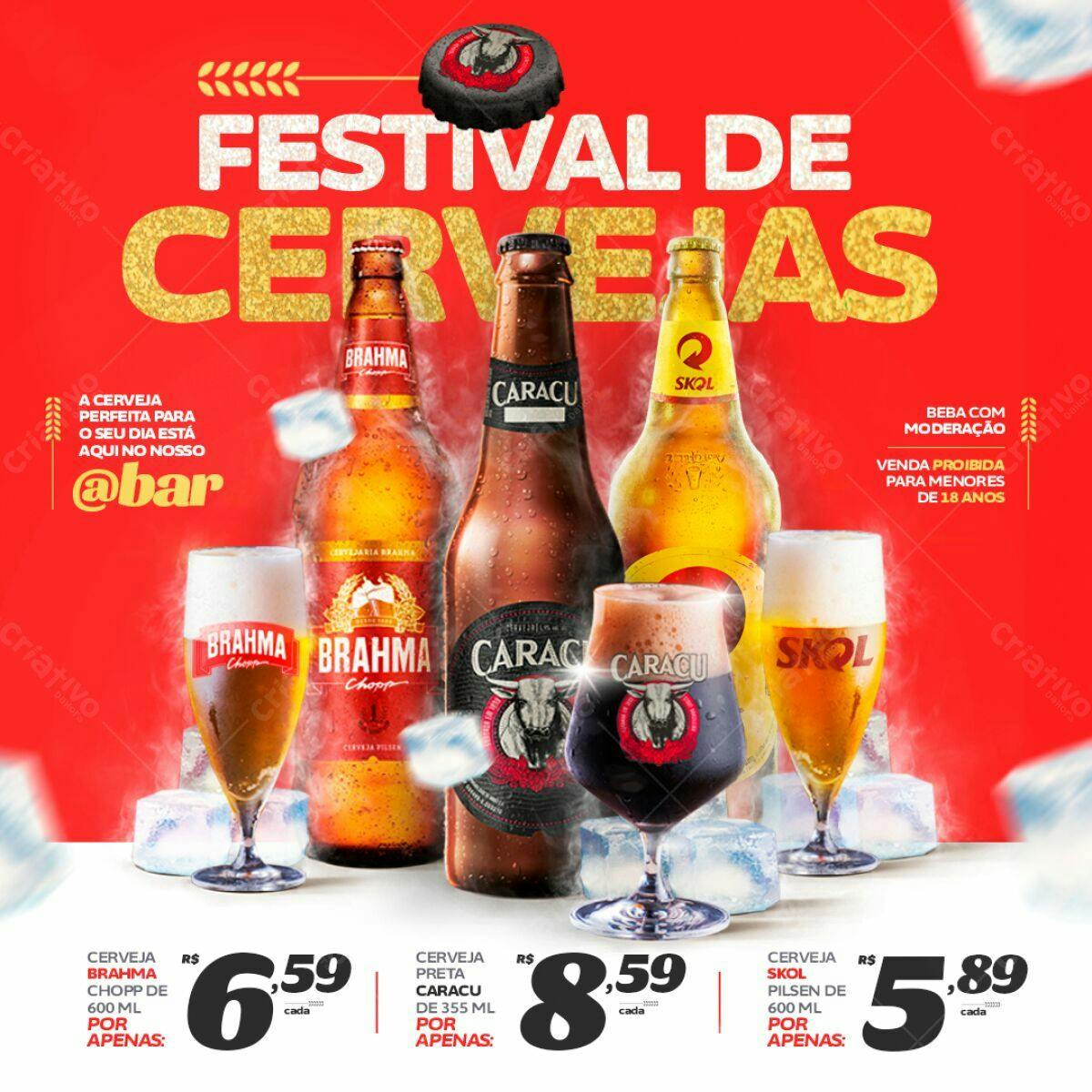Flyer Festival de Cervejas PSD Editável