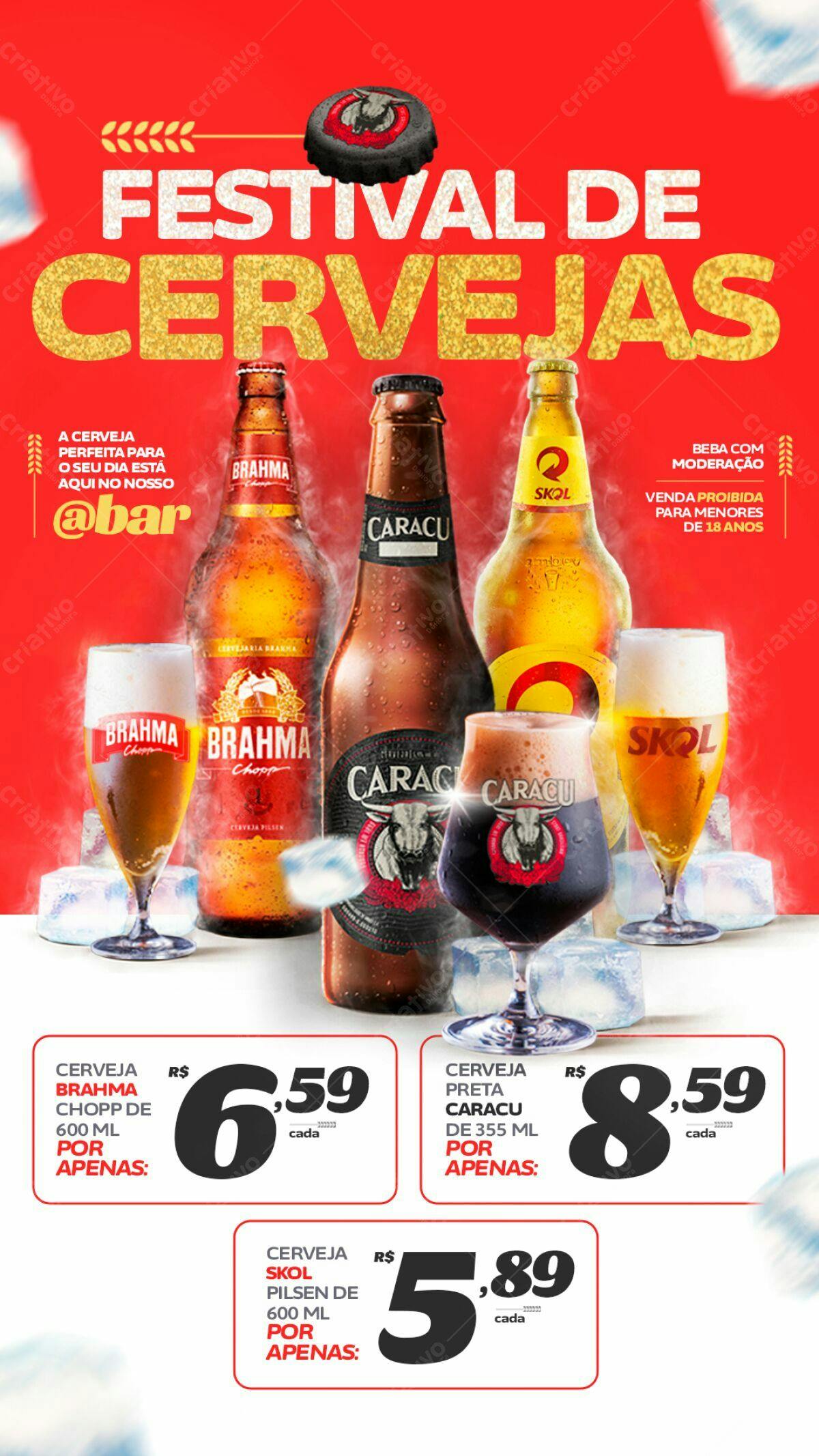 Flyer Festival de Cervejas PSD Editável