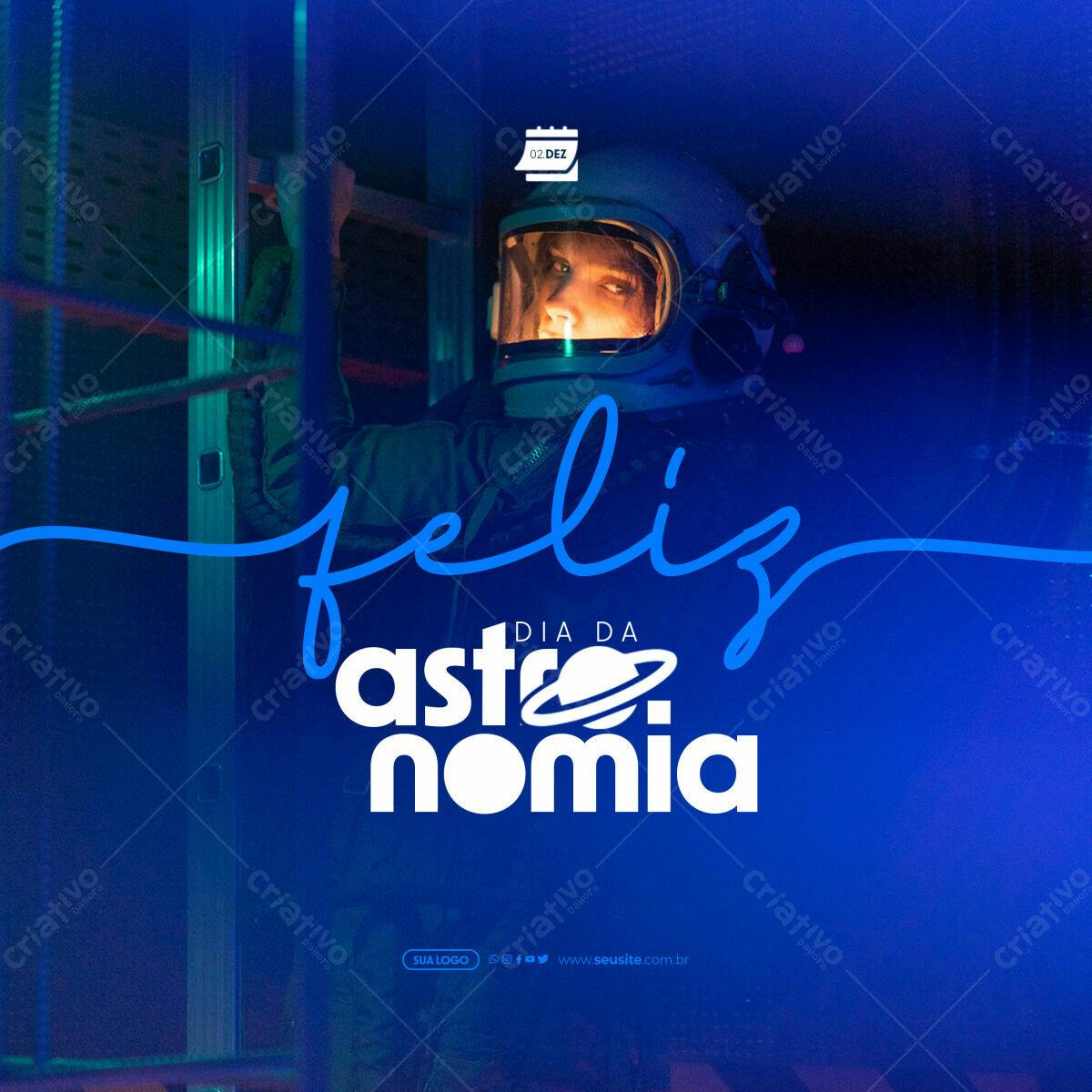 Post para Dia da Astronomia PSD Editável
