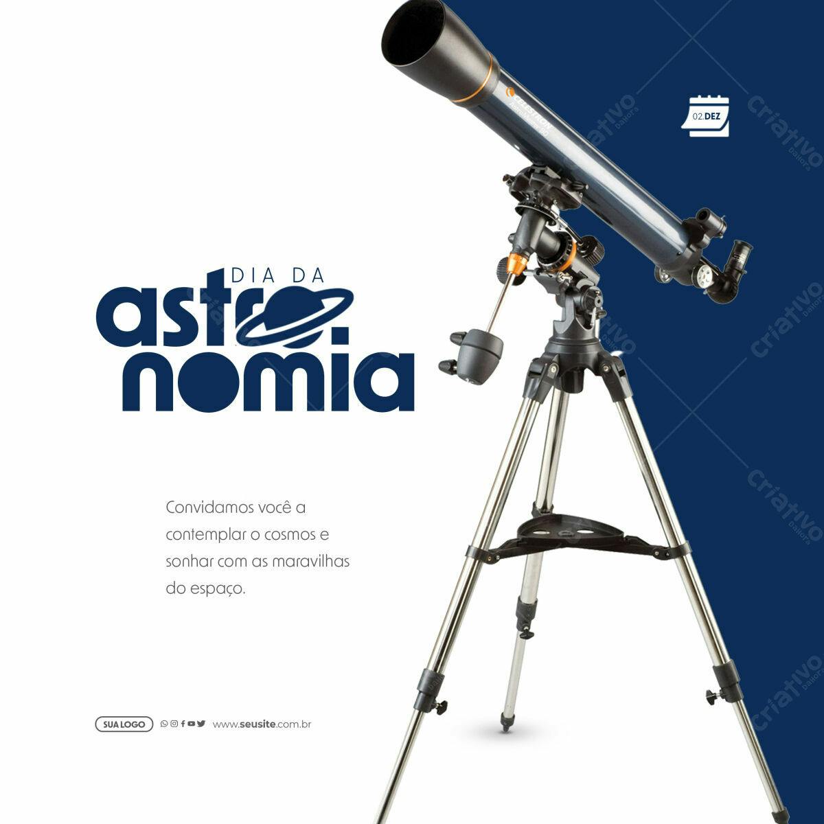 Flyer Dia da Astronomia PSD Editável