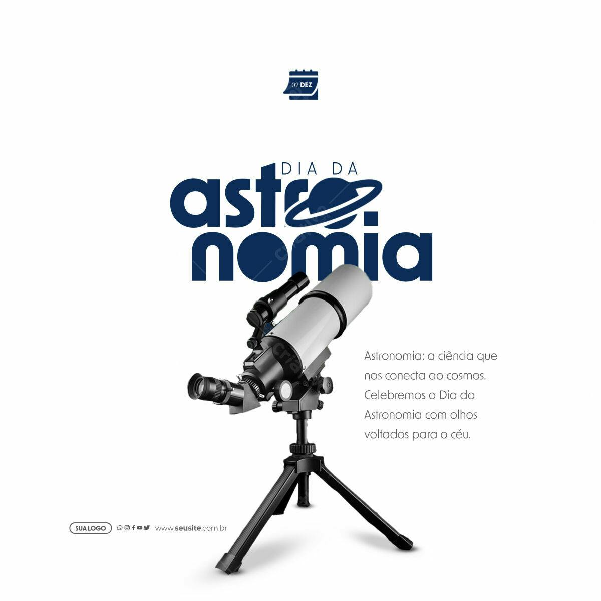 Flyer Dia da Astronomia PSD Editável