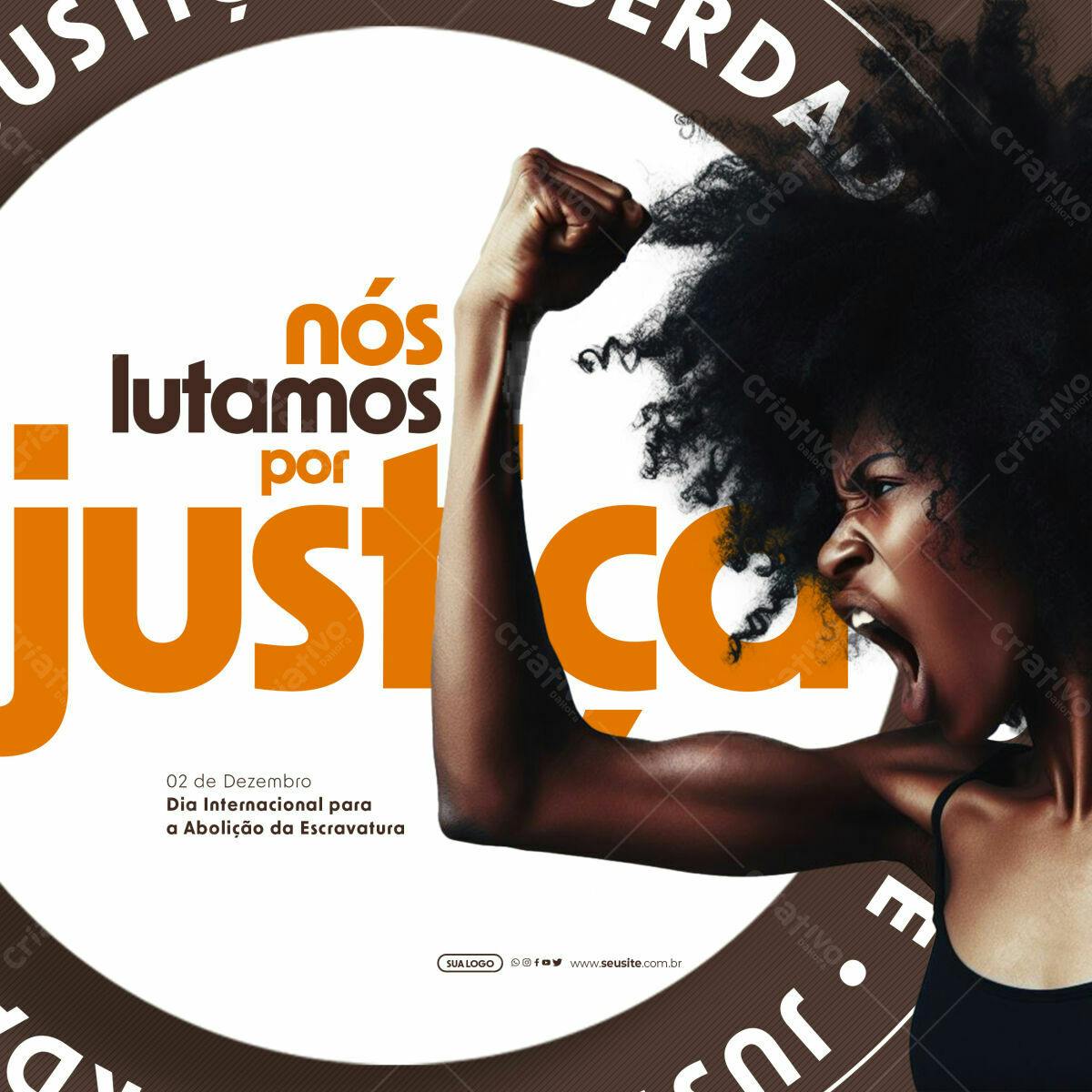 Flyer Dia da Abolição da Escravatura PSD Editável