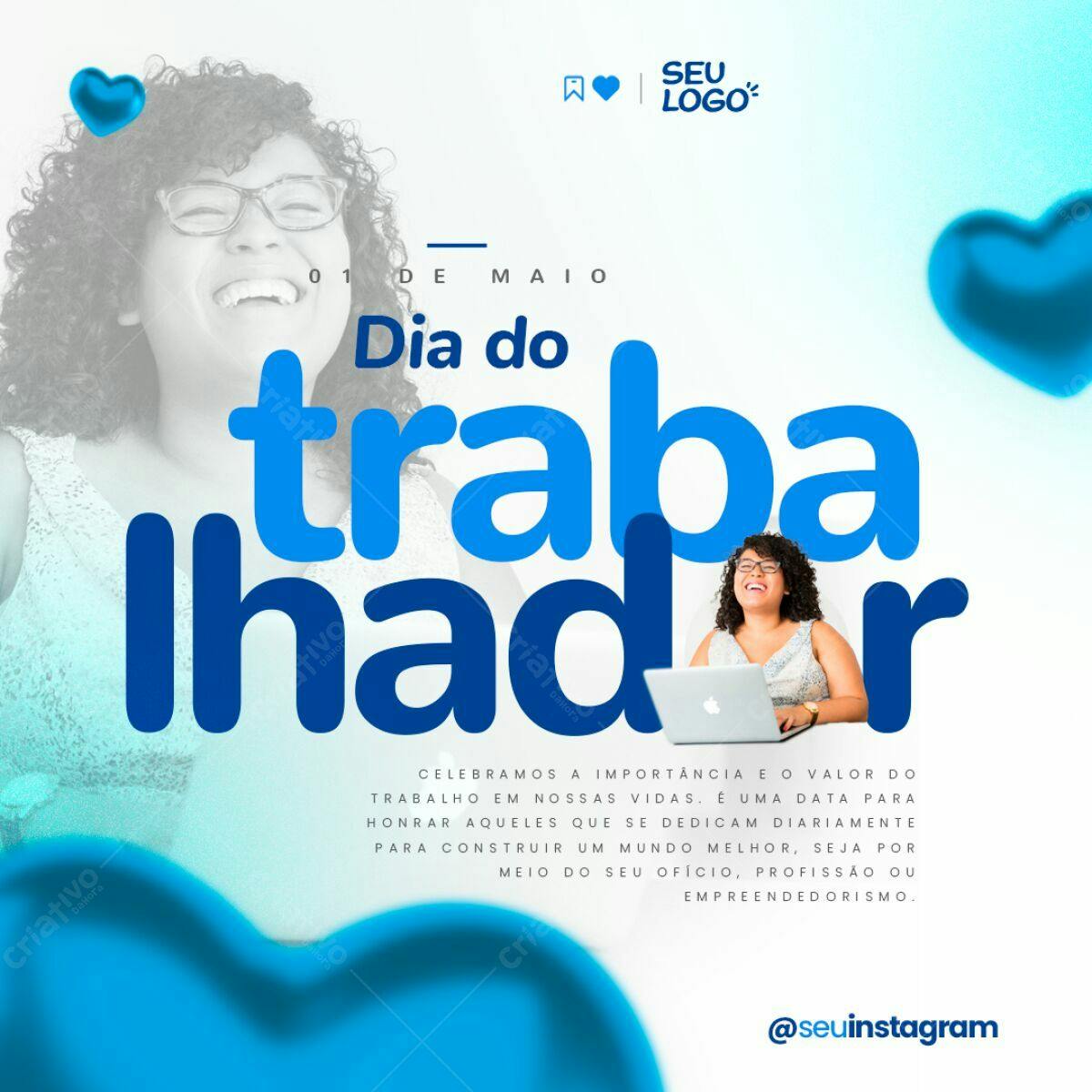 Postagem Dia do Trabalhador PSD Editável