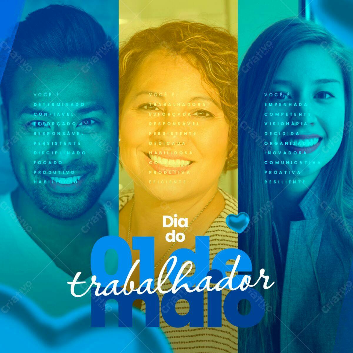 Postagem Dia do Trabalhador PSD Editável