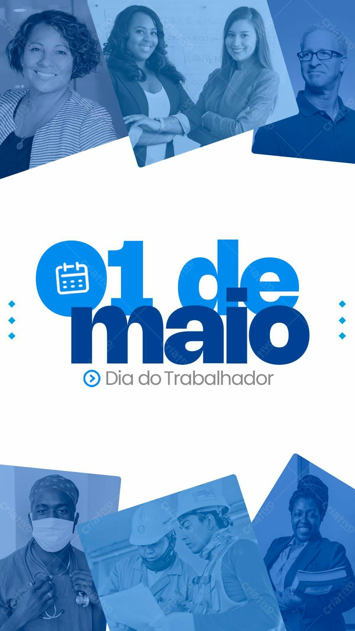 Flyer Dia do Trabalhador 1º de Maio PSD Editável