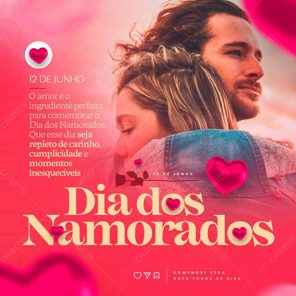 Flyer Dia dos Namorados PSD Editável