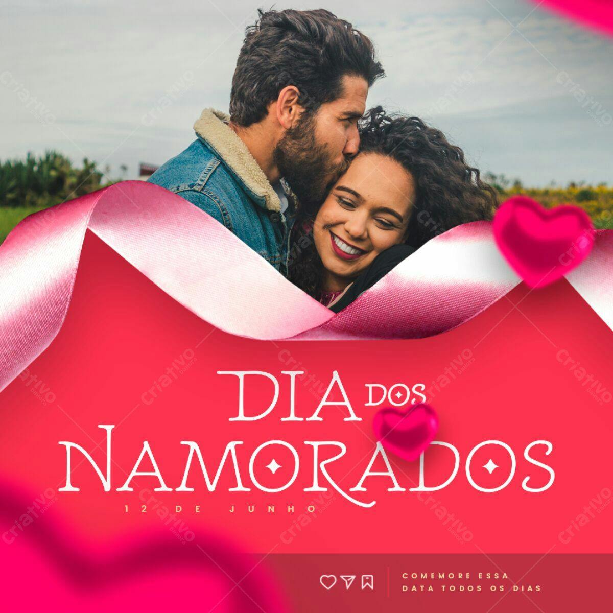 Post para o Dia dos Namorados PSD Editável