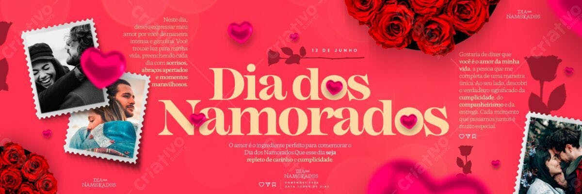 Banner Dia dos Namorados PSD Editável