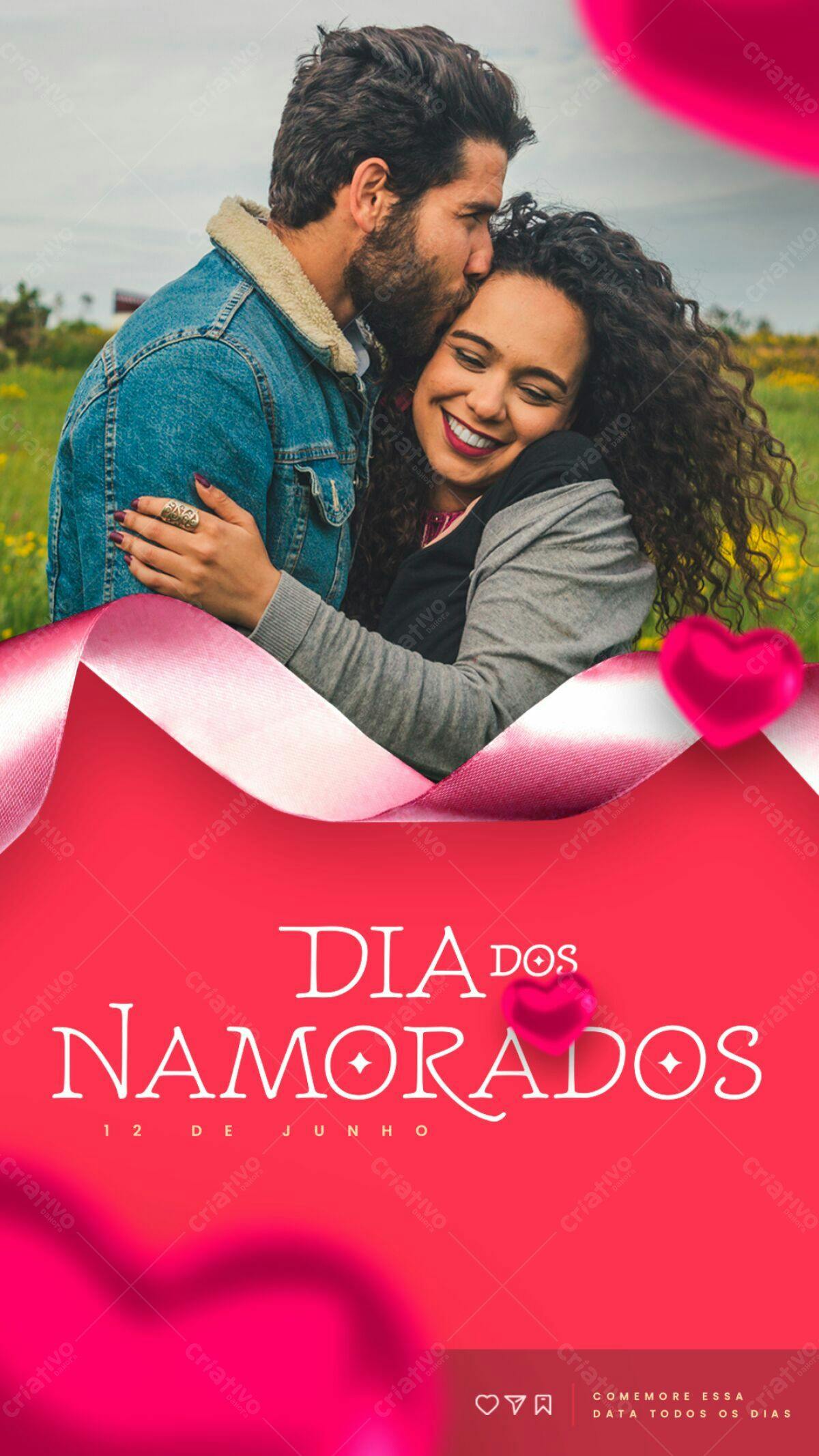 Post para o Dia dos Namorados PSD Editável