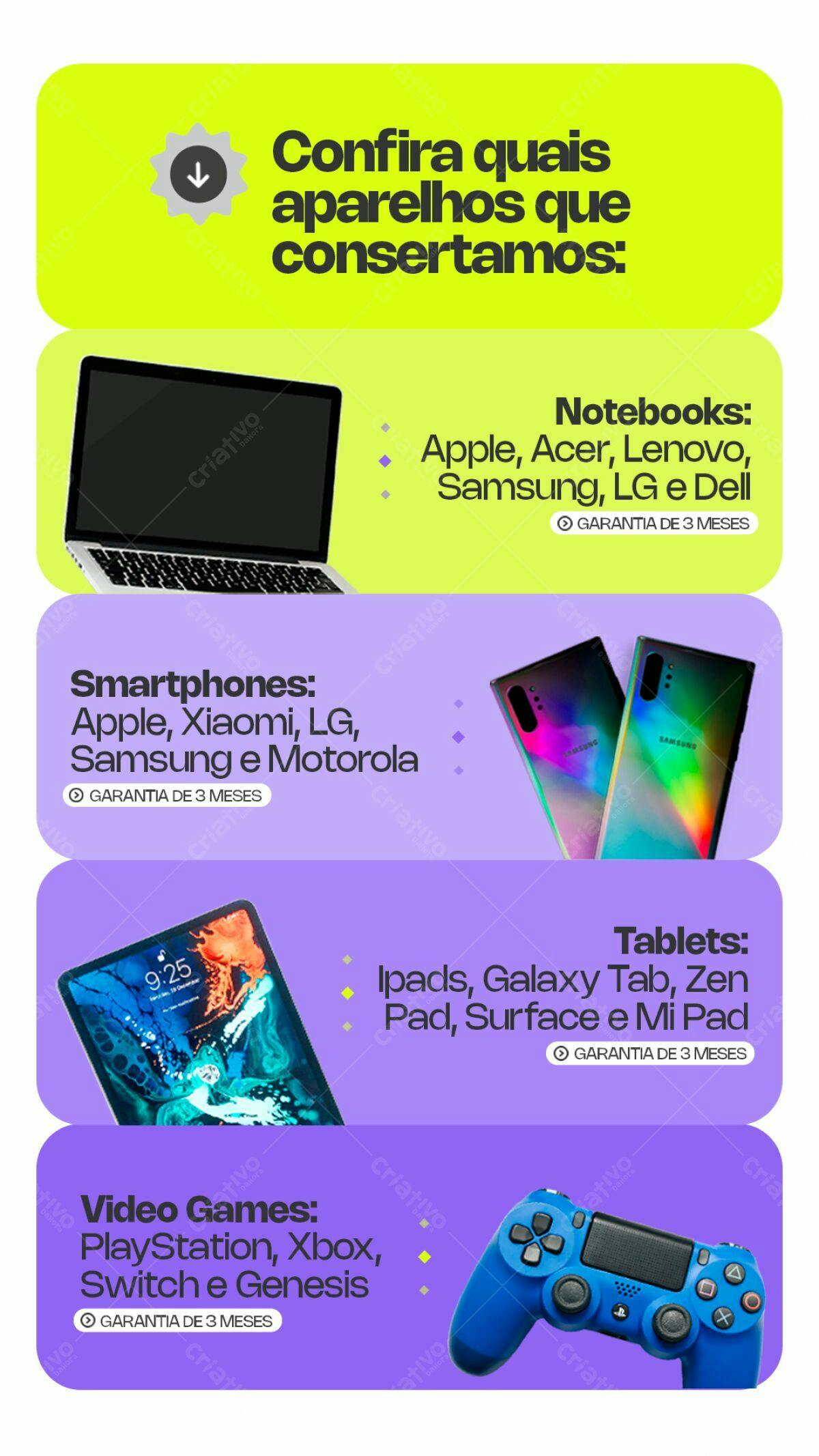 Flyer Conserto de Eletrônicos PSD Editável
