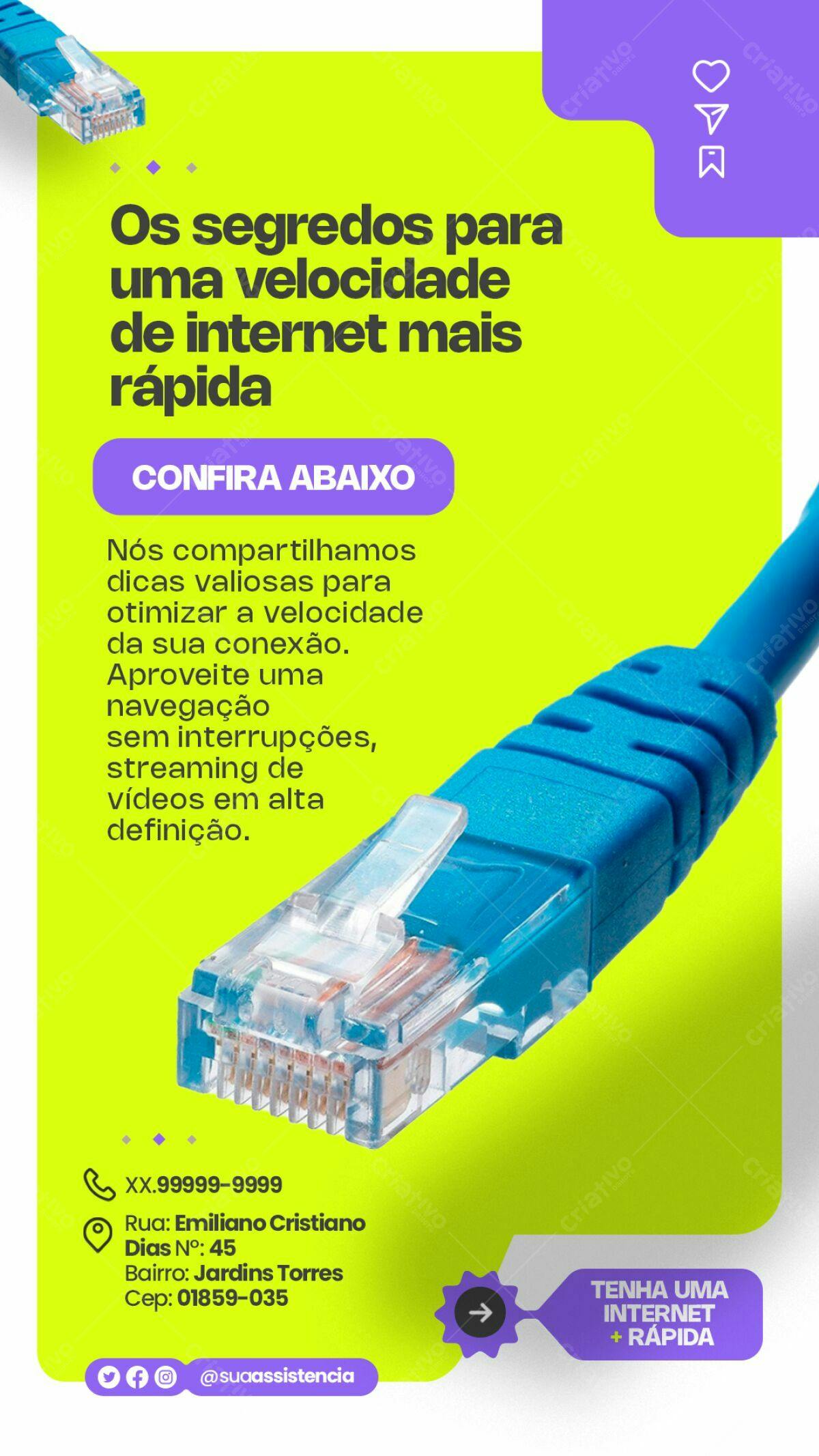 Flyer Internet Rápida PSD Editável
