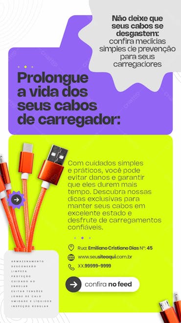 Stories   Arte 07   Prolongue A Vida Dos Seus Cabos De Carregador