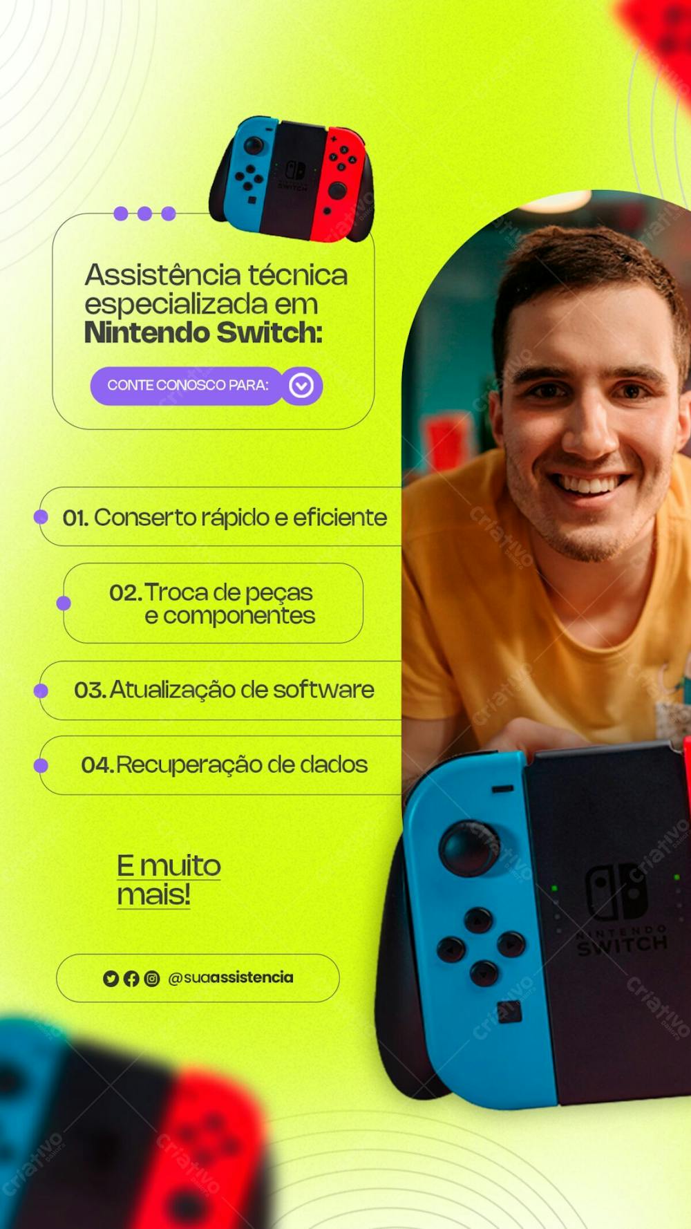 Stories   Arte 08   Assistência Técnica Especializada Em Nintendo Switch