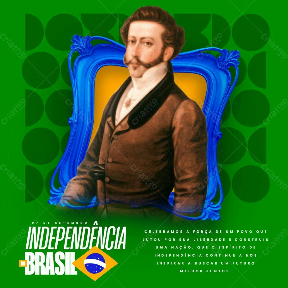 PSD para o Dia da Independência do Brasil Editável