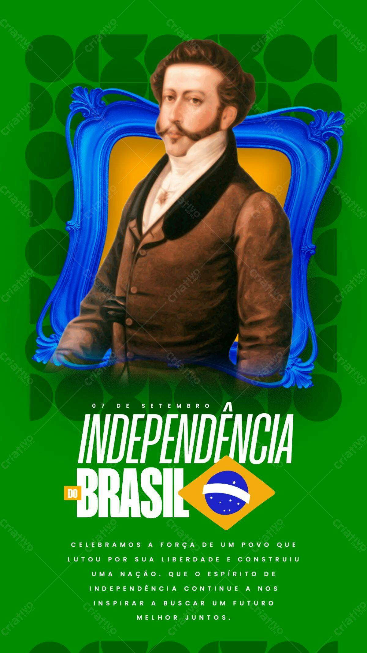 Flyer 7 de Setembro Independência do Brasil PSD Editável