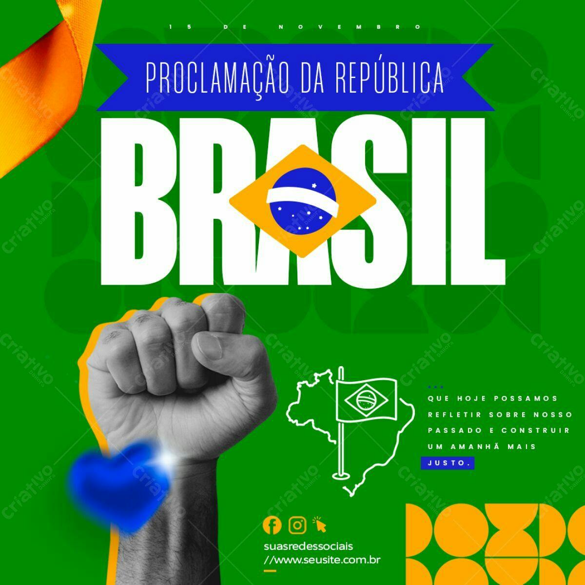 Flyer Proclamação da República PSD Editável
