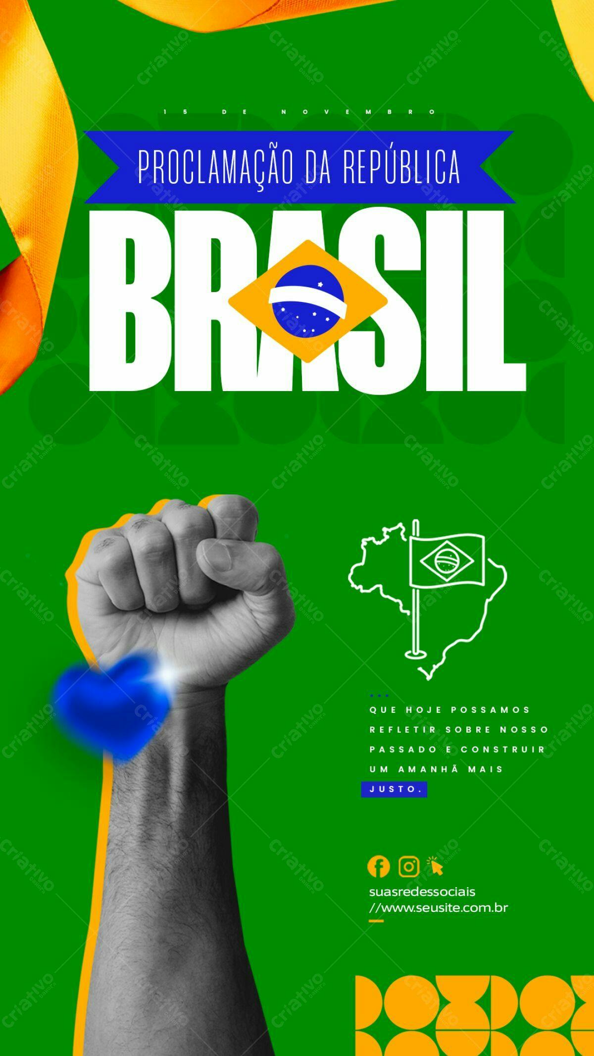 Flyer Proclamação da República PSD Editável