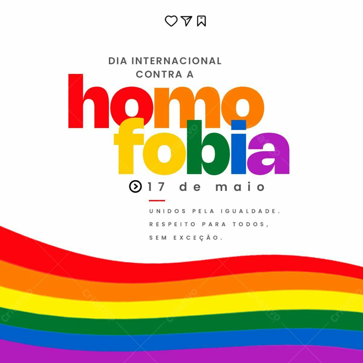 Flyer Dia Internacional Contra a Homofobia PSD Editável