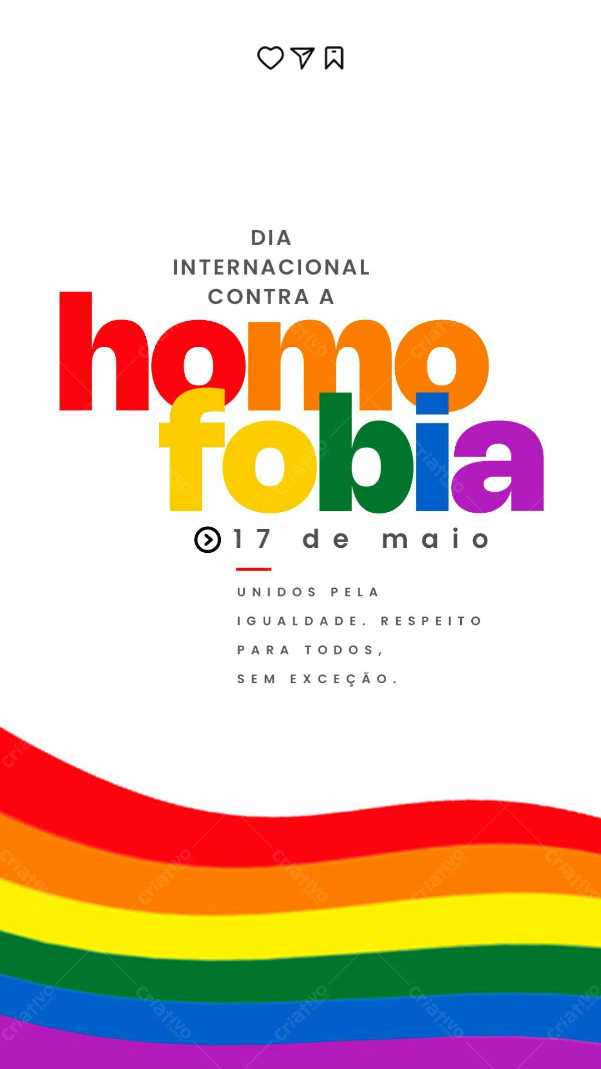 Flyer Dia Internacional Contra a Homofobia PSD Editável