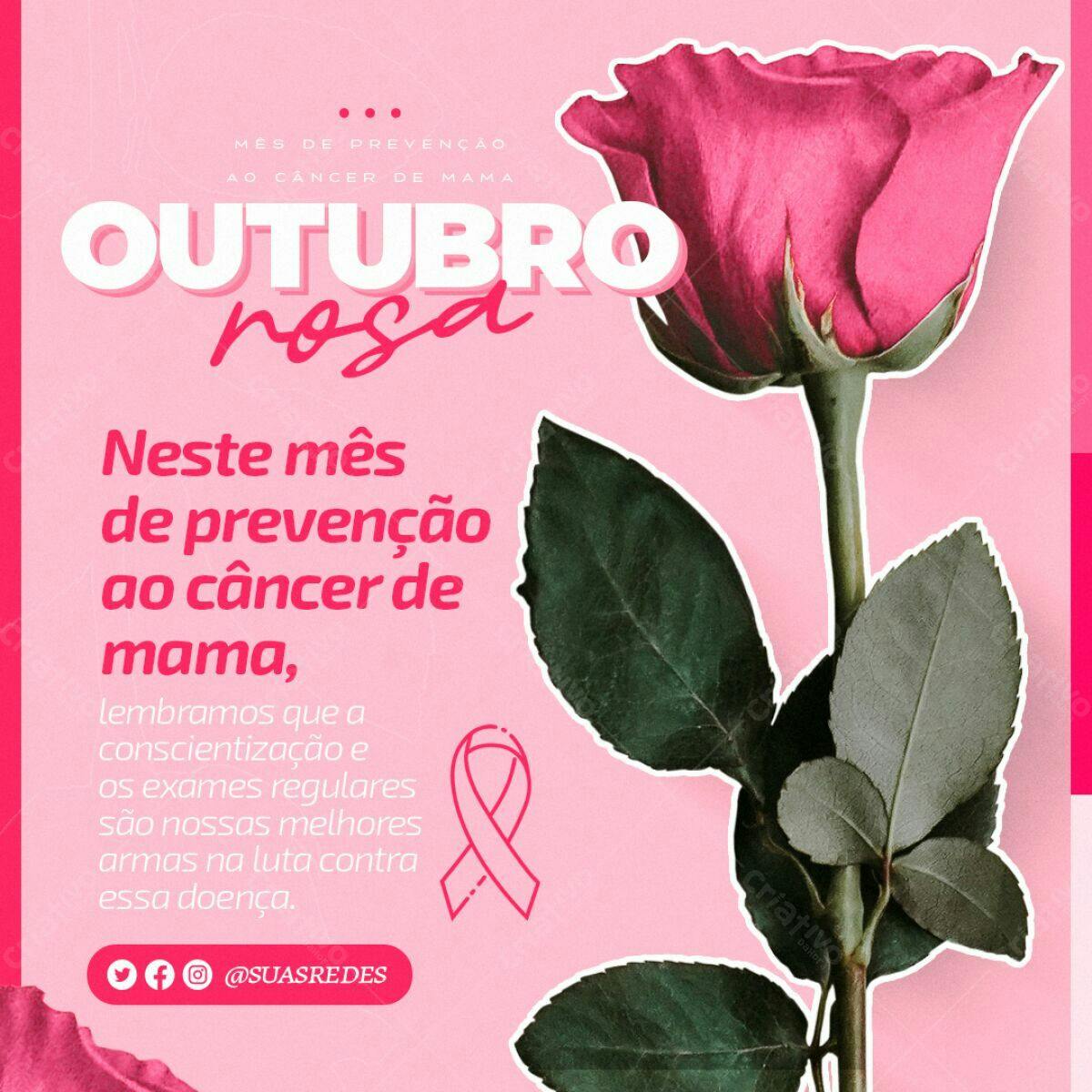 Postagem Outubro Rosa PSD Editável