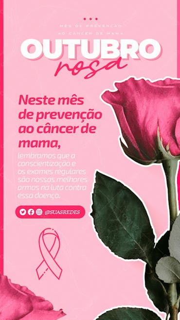 Stories   Outubro Rosa   Mês De Prevenção Ao Câncer De Mama