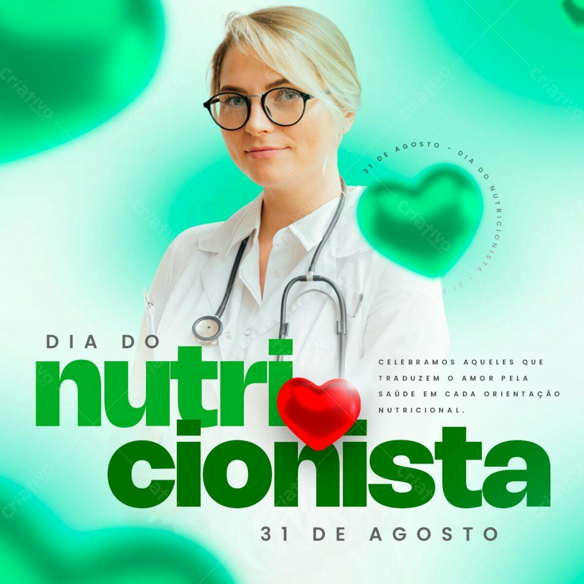 Flyer Dia do Nutricionista PSD Editável