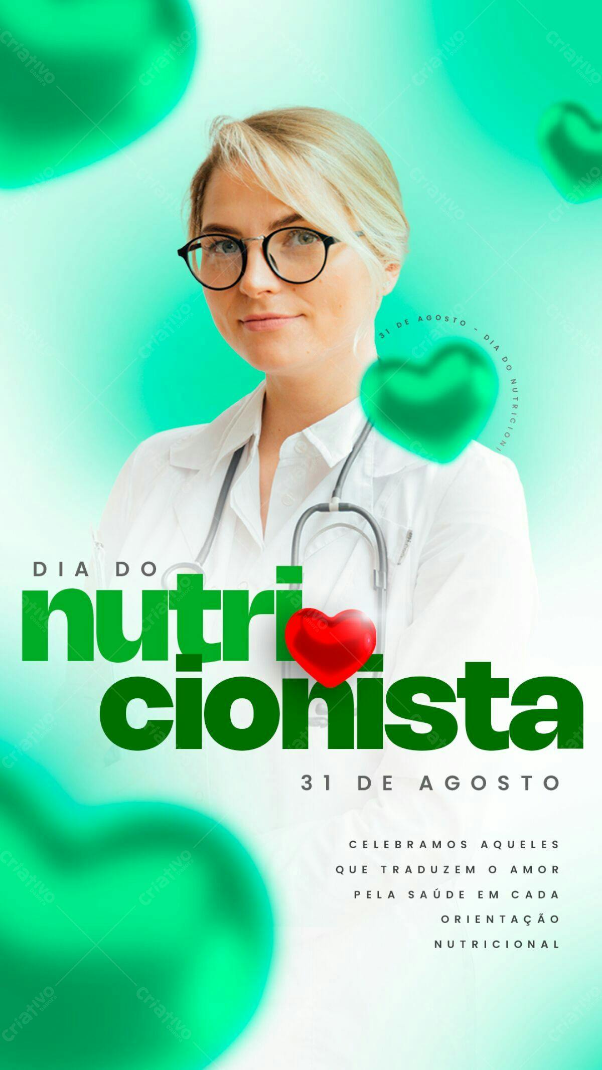 Flyer Dia do Nutricionista PSD Editável