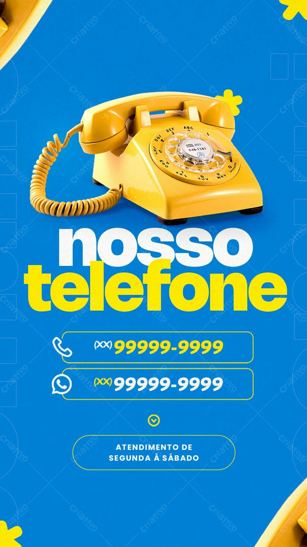 Stories   Nosso Telefone   Aviso De Telefone