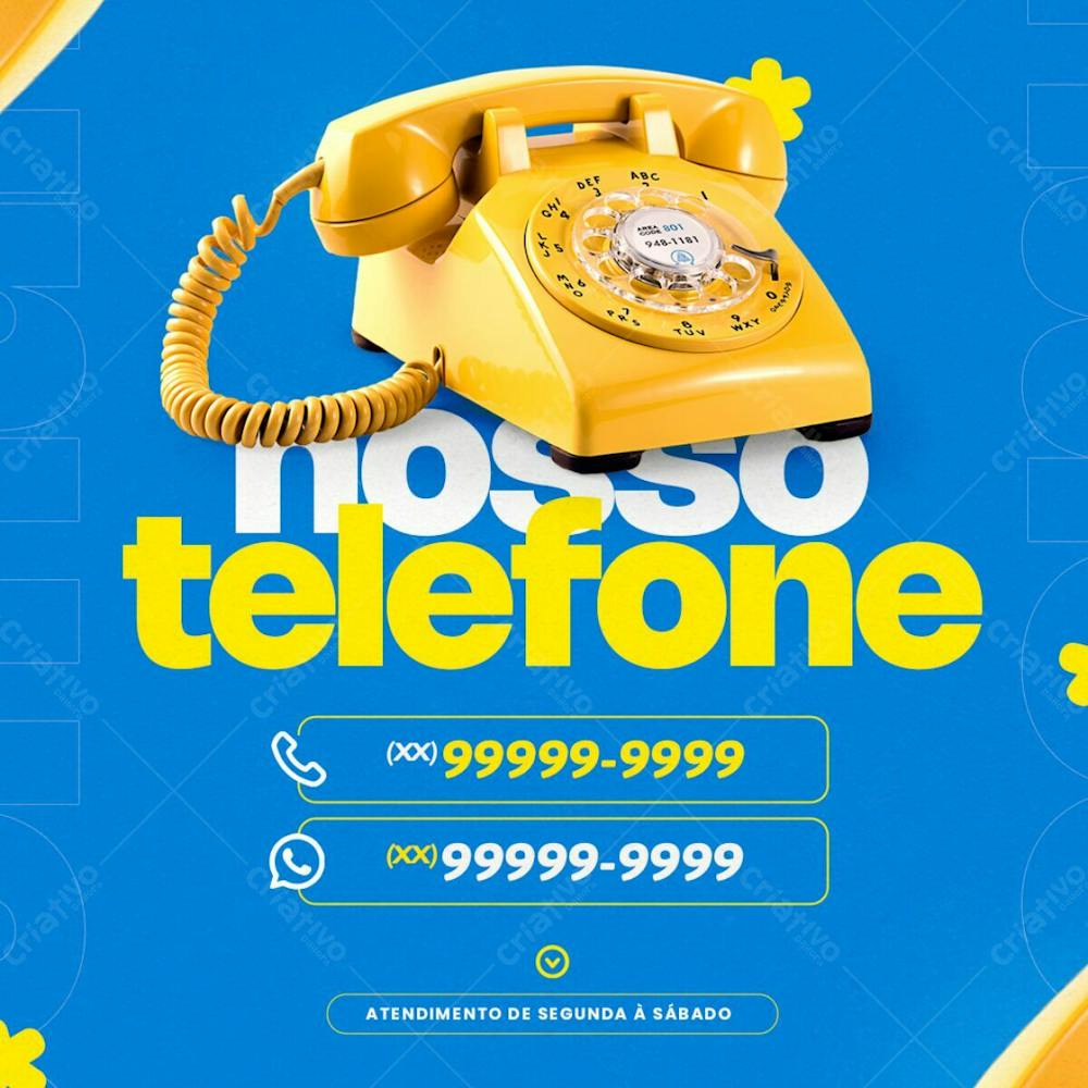 Nosso Telefone   Aviso De Telefone