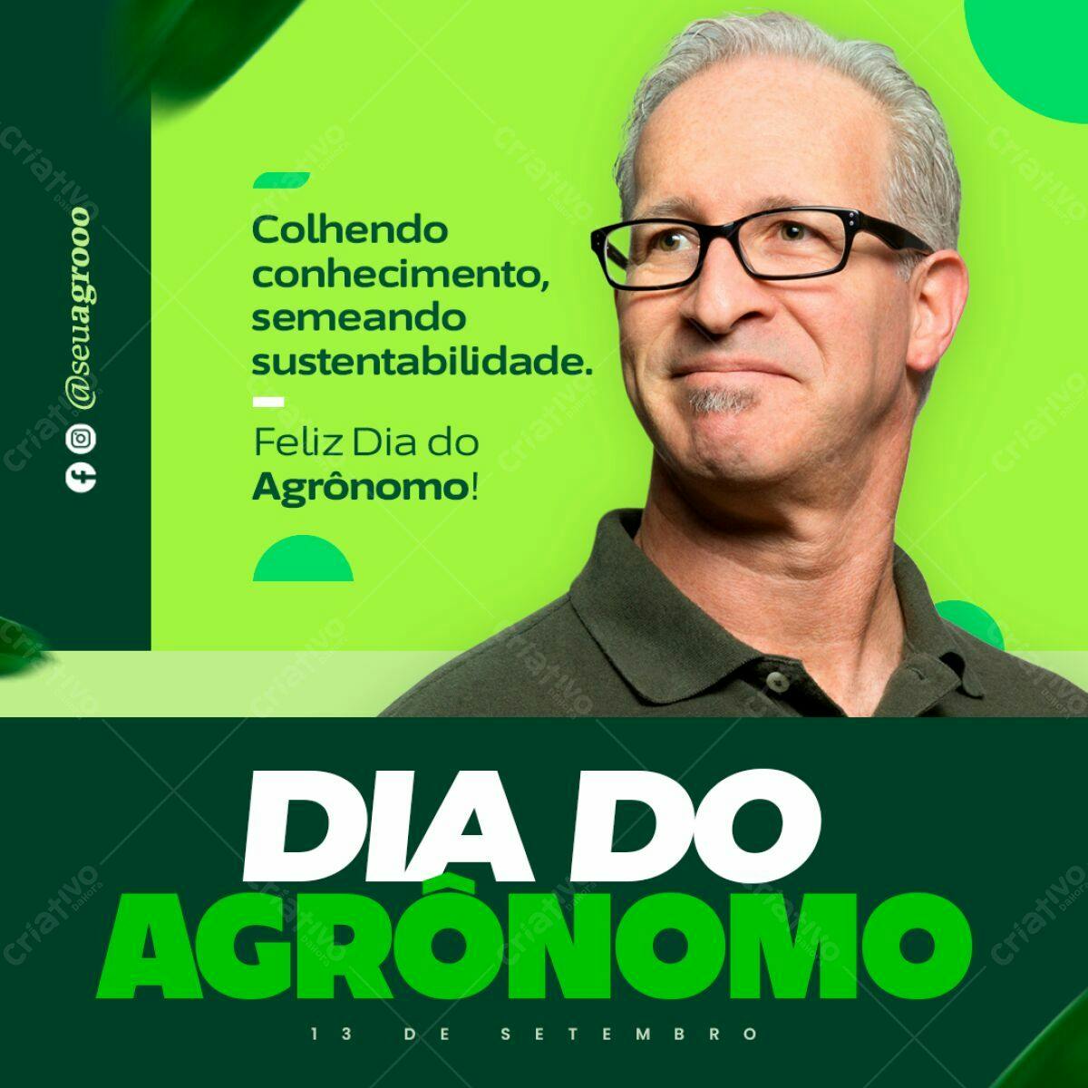 Postagem Dia do Agrônomo PSD Editável