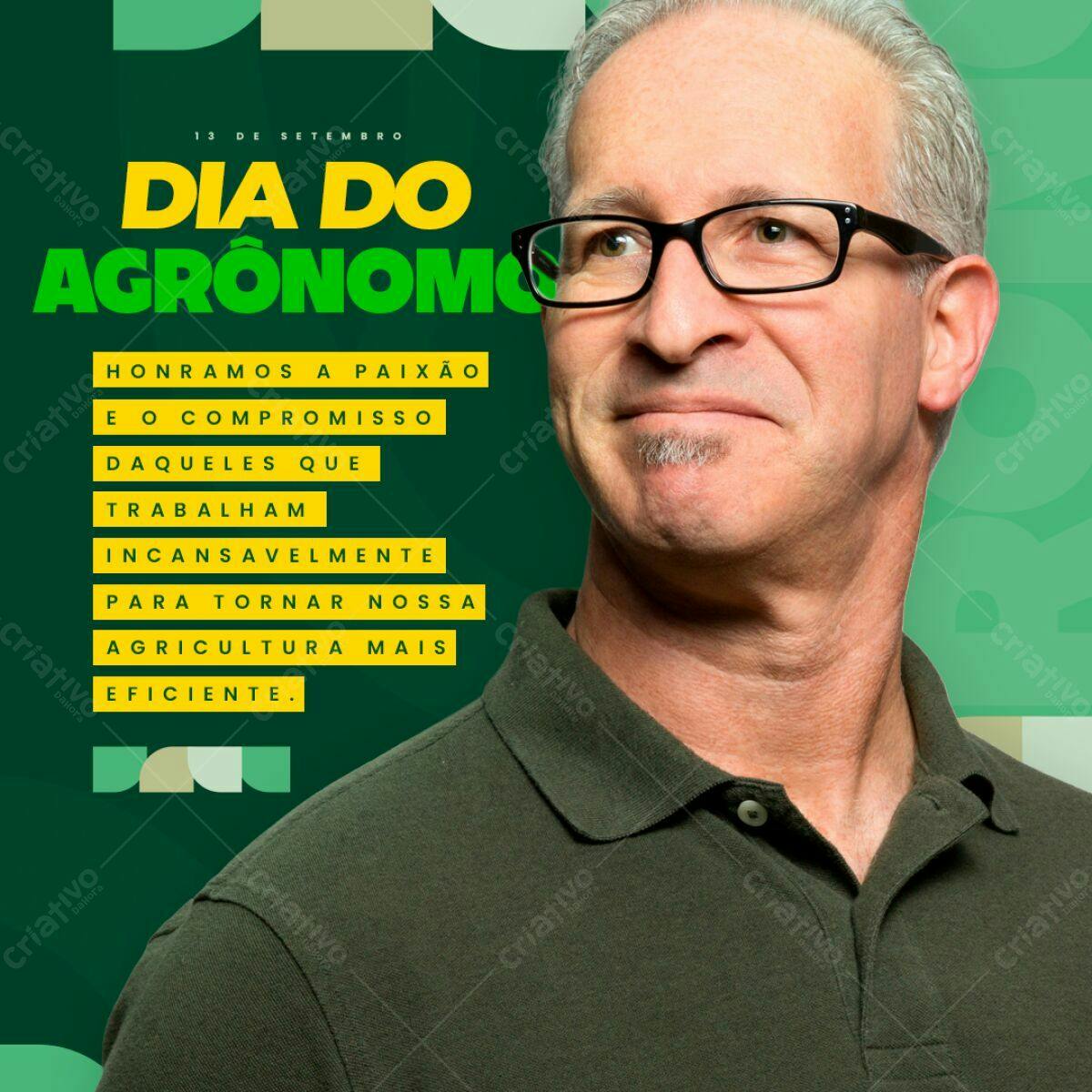 Flyer Dia do Agrônomo PSD Editável