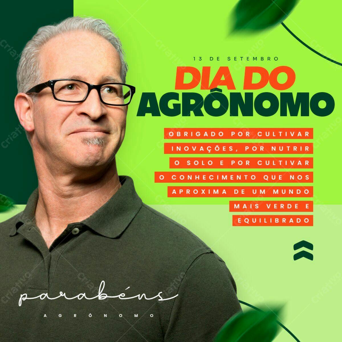 Postagem Dia do Agrônomo PSD Editável