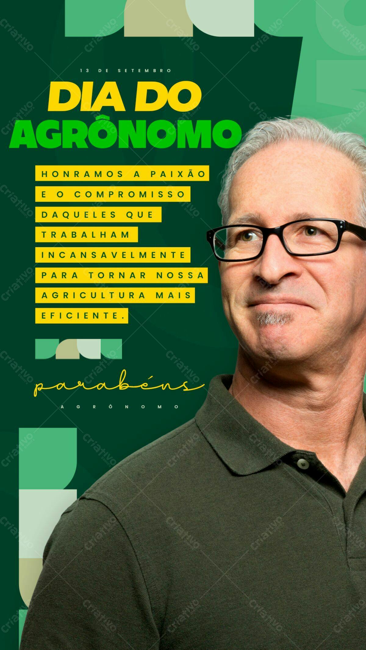 Flyer Dia do Agrônomo PSD Editável