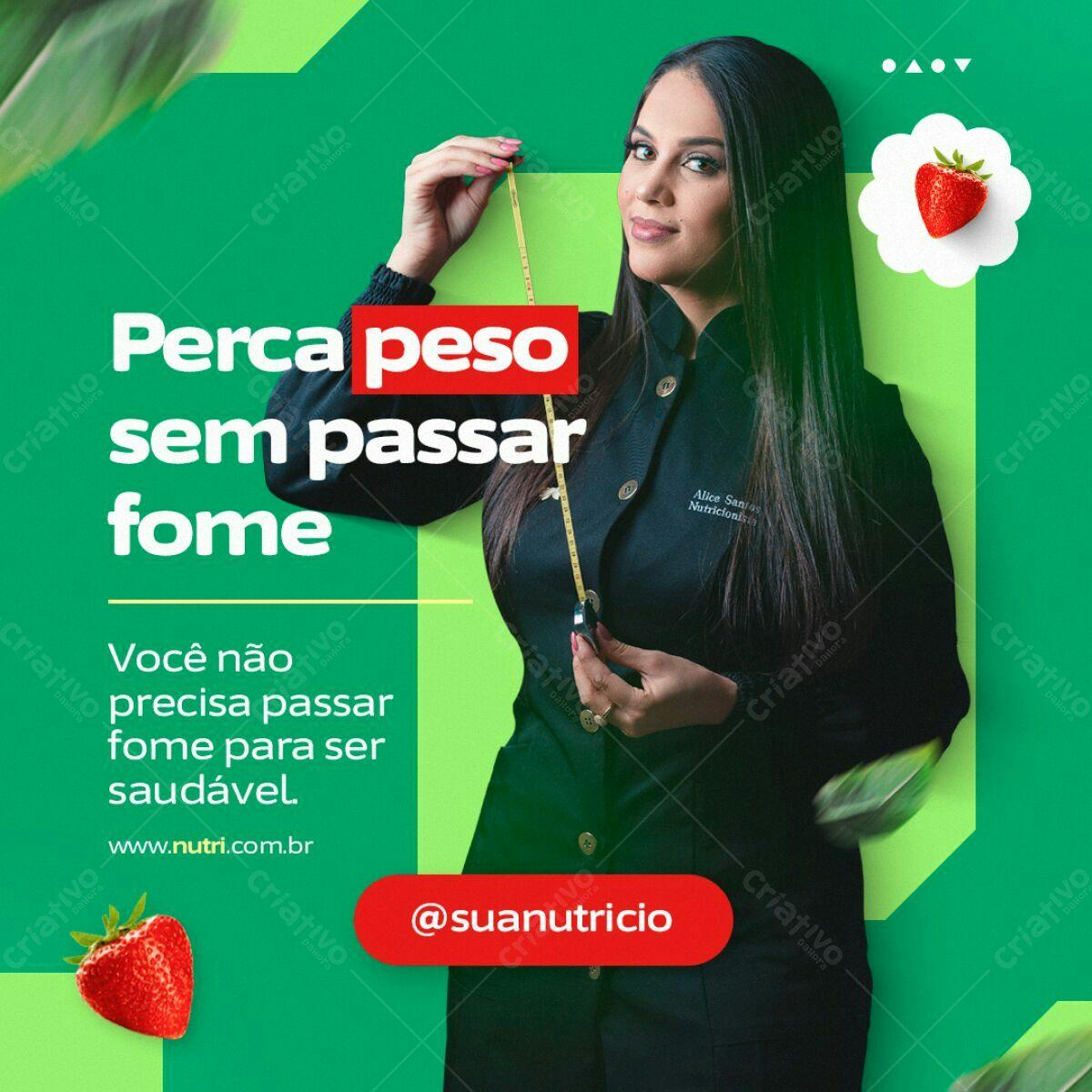 Post para Emagrecimento Saudável PSD Editável