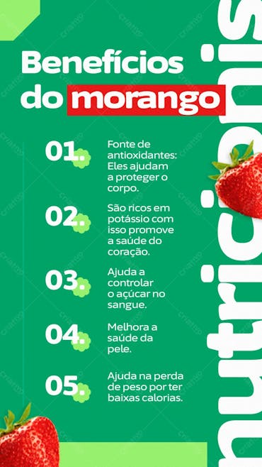 Arte 02   Stories   Benefícios Do Morango