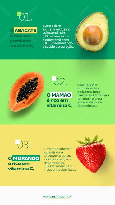 Arte 04   Stories   Frutas E Seus Benefícios