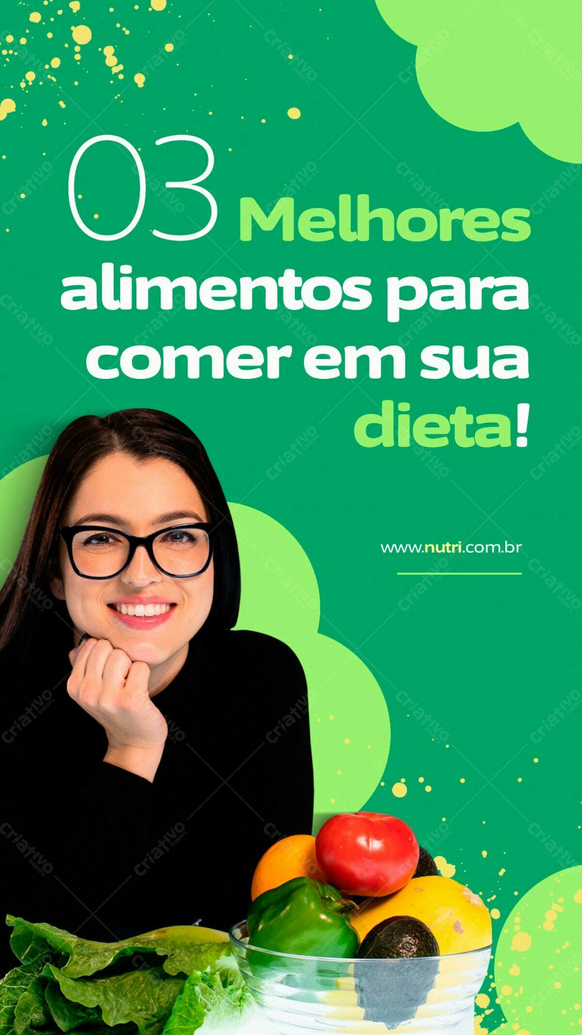 Flyer para Dieta Saudável PSD Editável