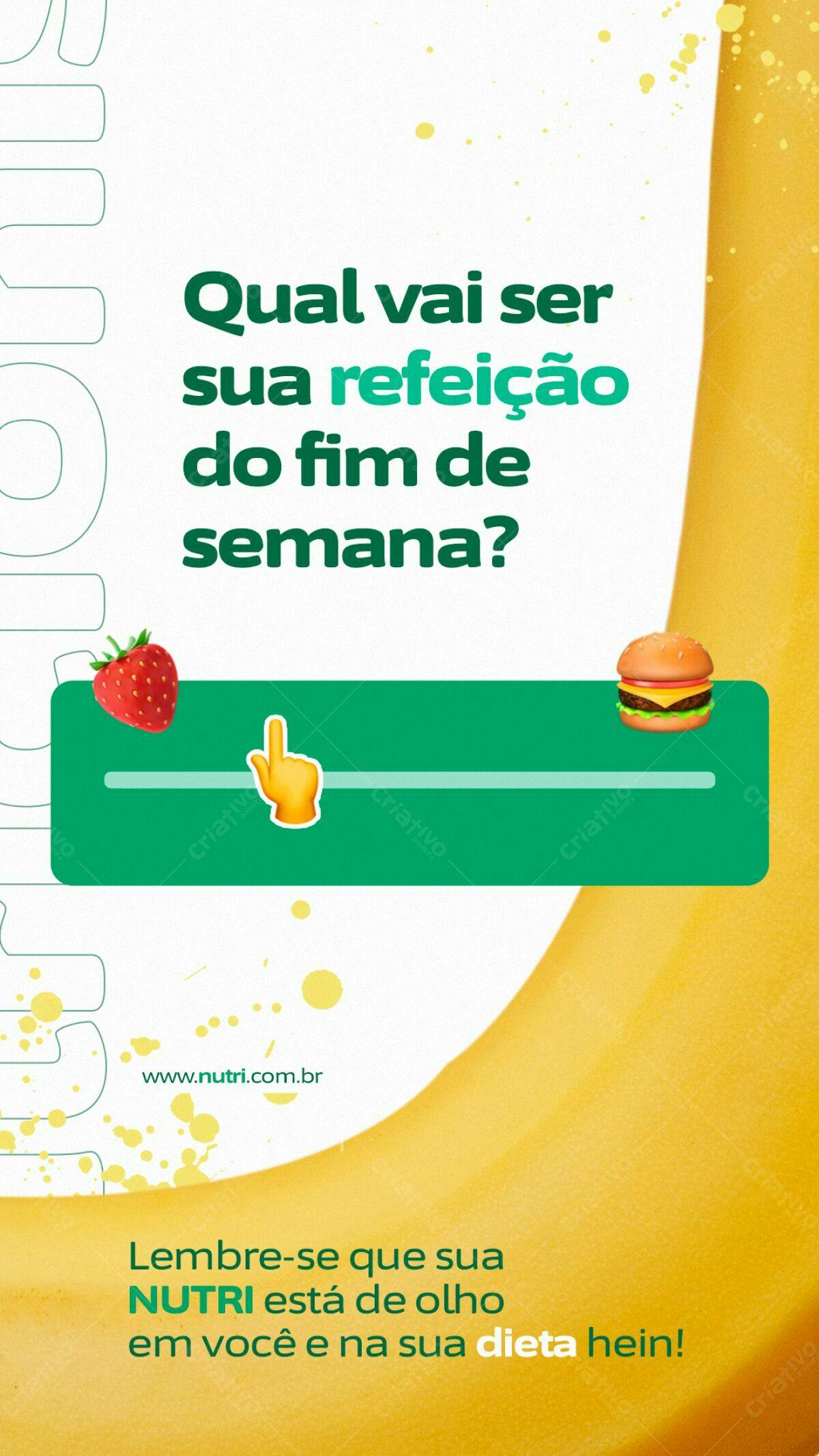 Story para Refeição de Fim de Semana PSD Editável