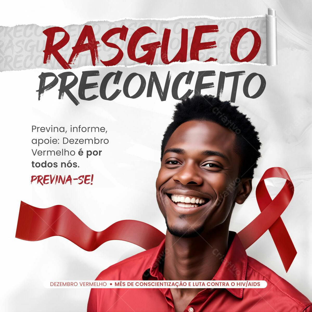 Post Dezembro Vermelho PSD Editável