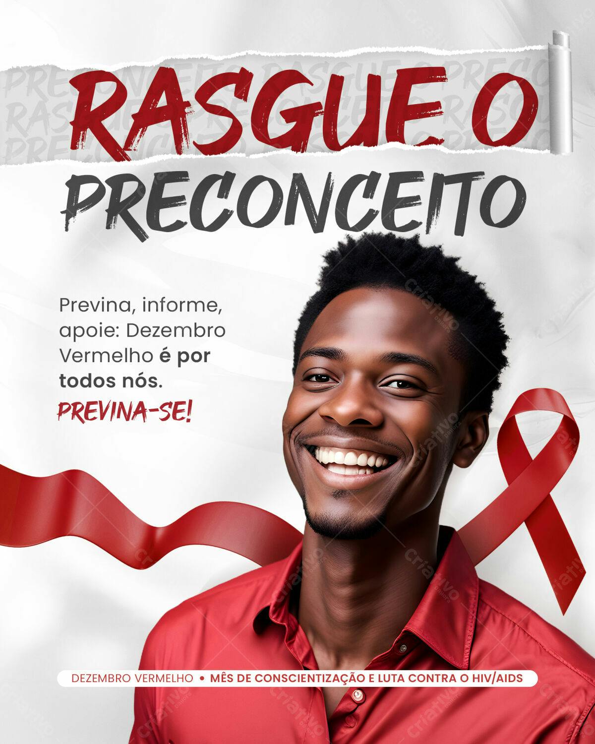 Flyer Dezembro Vermelho PSD Editável