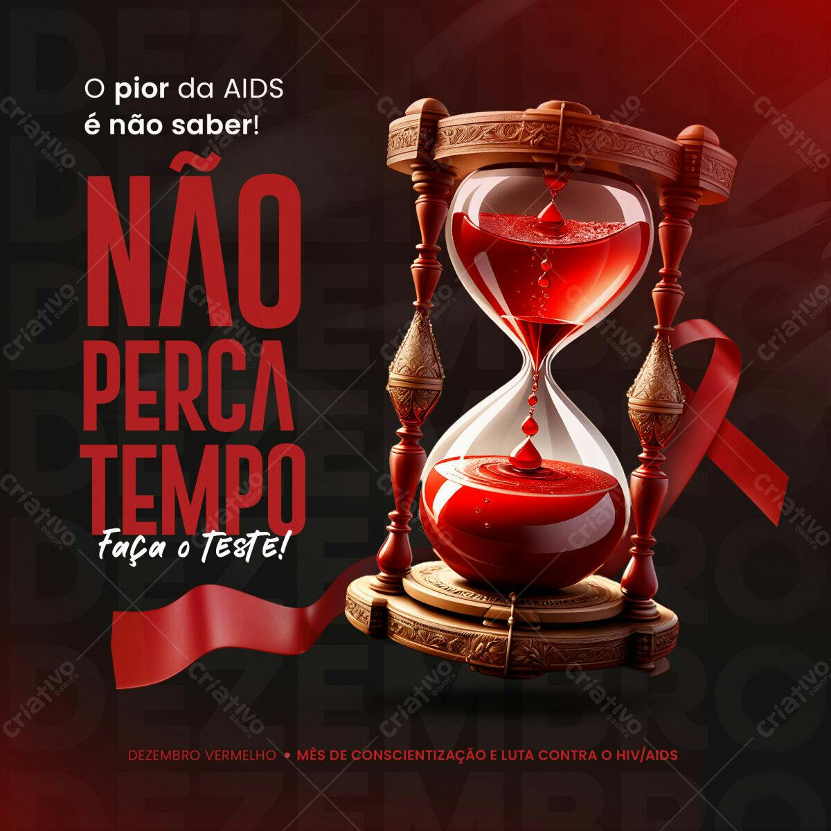 Flyer Dezembro Vermelho PSD Editável