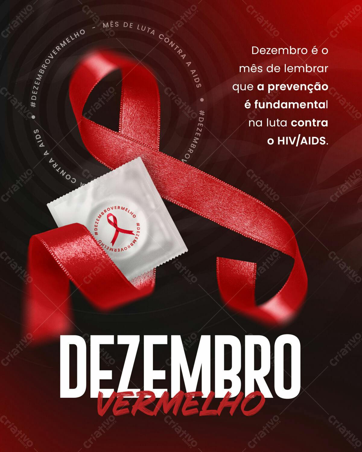 Flyer Dezembro Vermelho PSD Editável