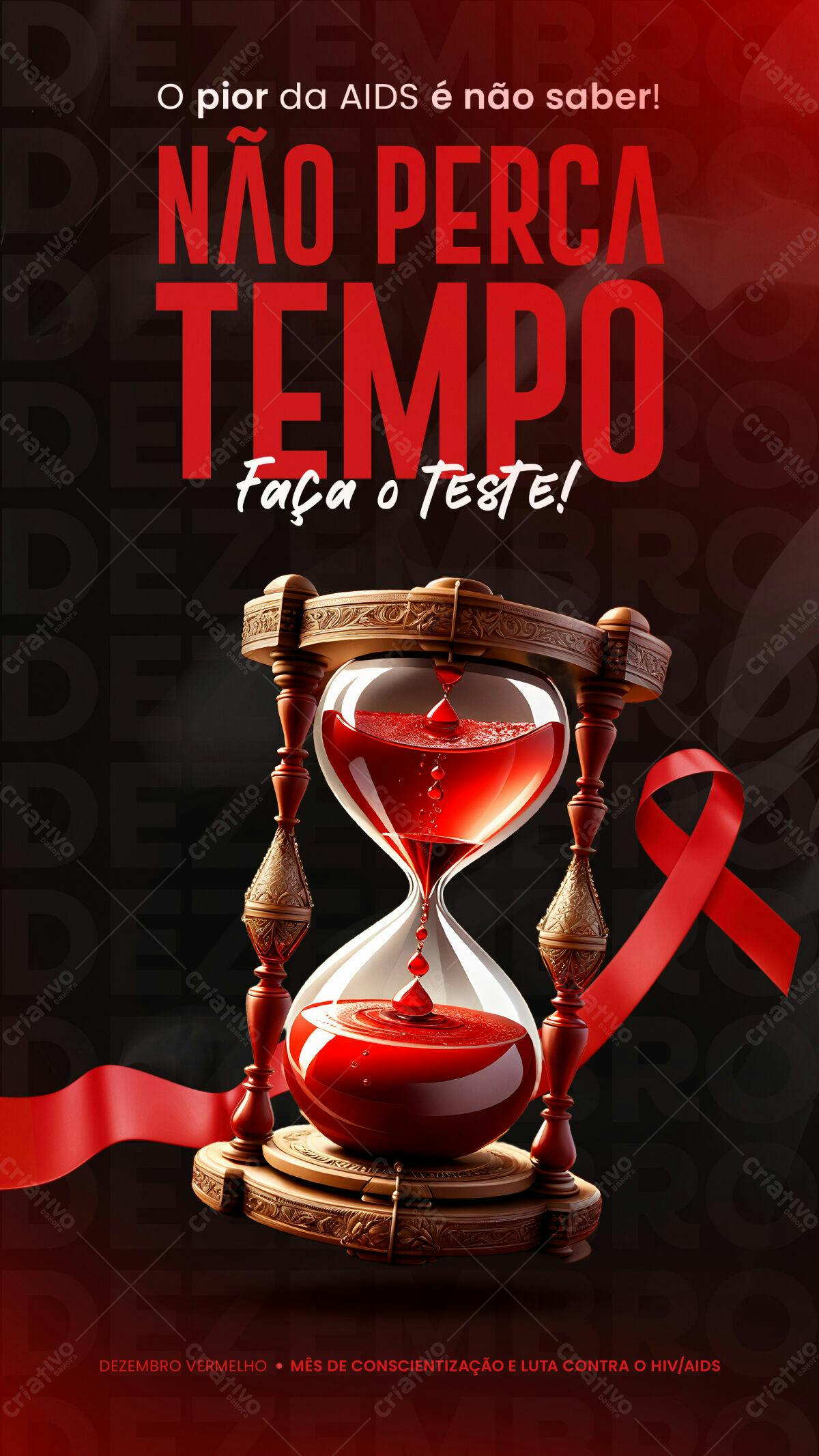 Flyer Dezembro Vermelho PSD Editável