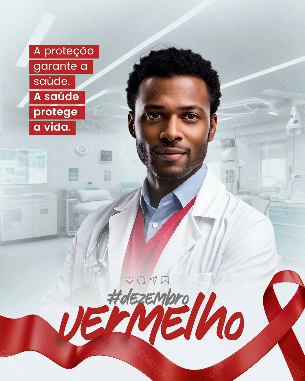 Flyer Dezembro Vermelho PSD Editável