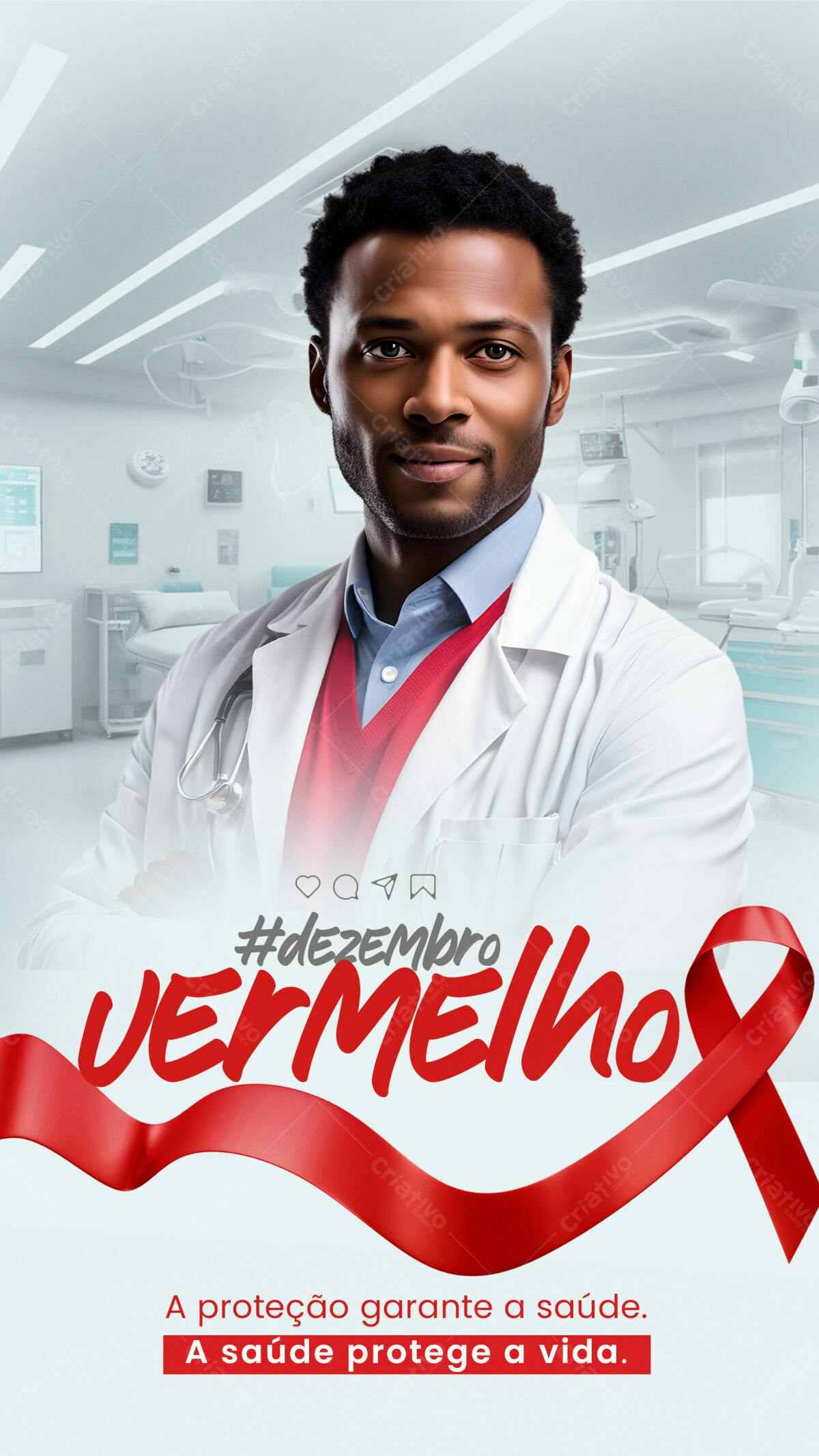 Flyer Dezembro Vermelho PSD Editável