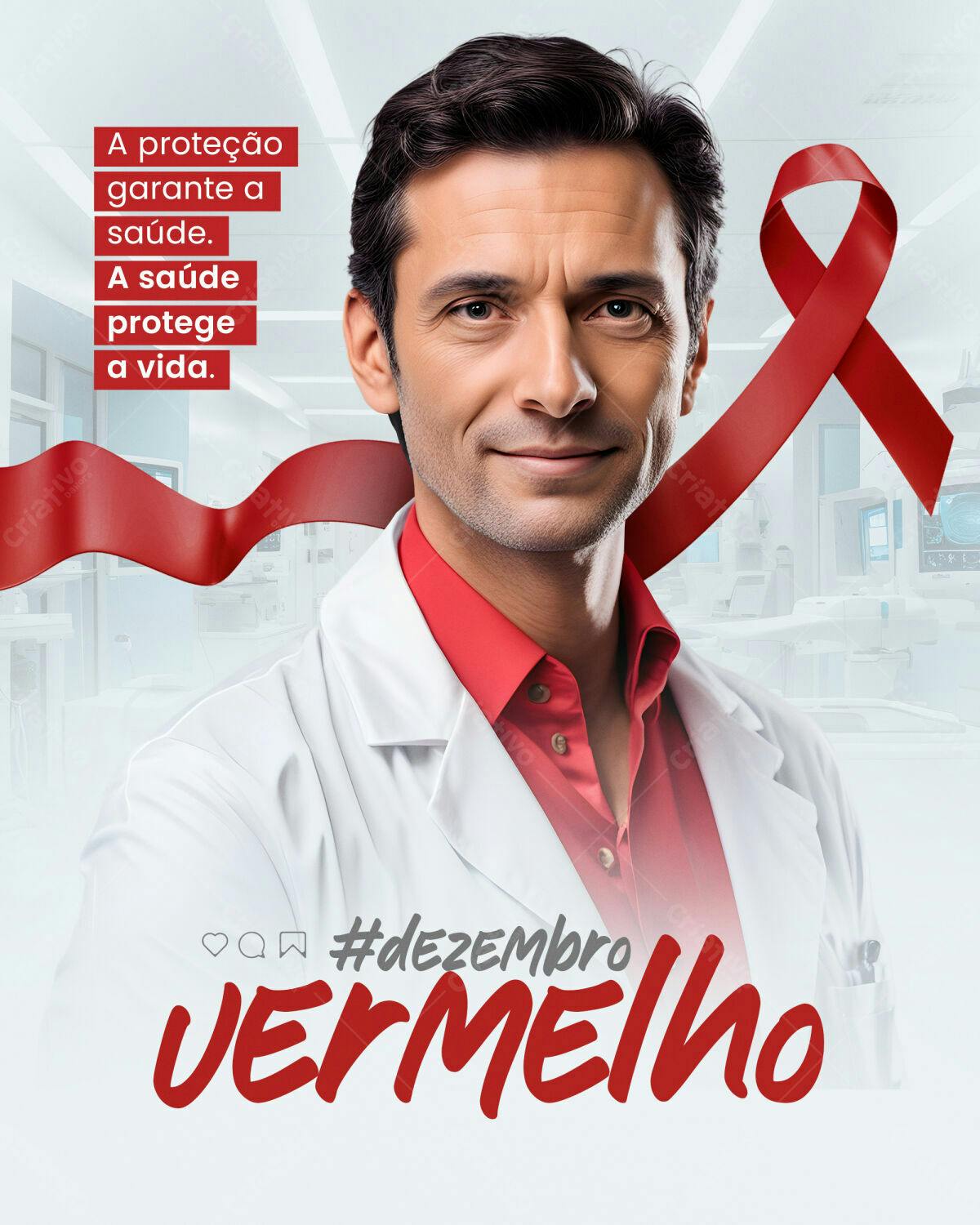 Flyer Dezembro Vermelho PSD Editável